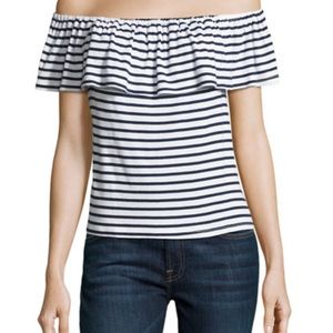 Splendid striped off the shoulder top